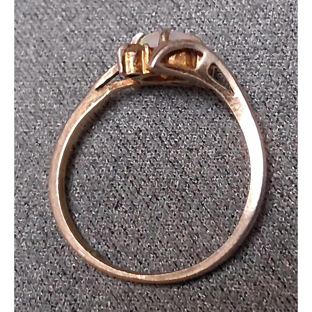 Vintage Opal Glass Ring Size 5